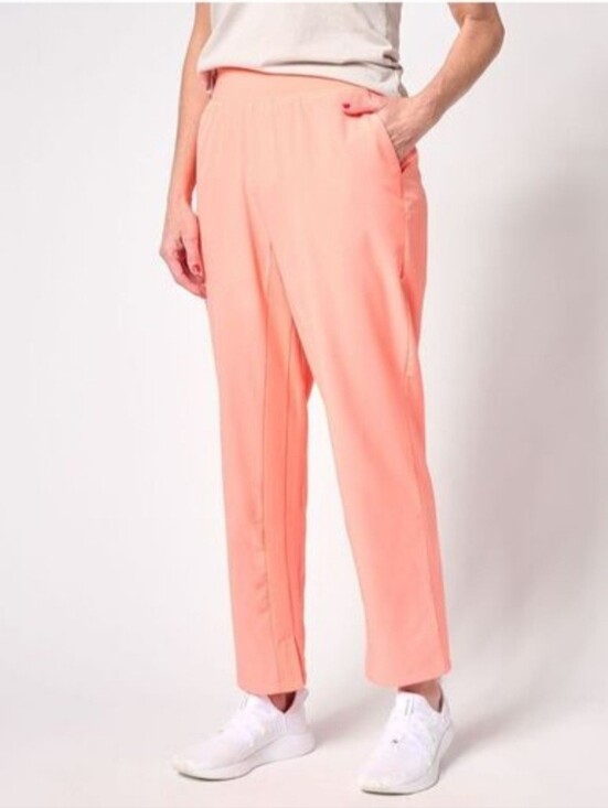 zuda Pants - Coral Straight-Leg Travel Pull-On Pants New Small